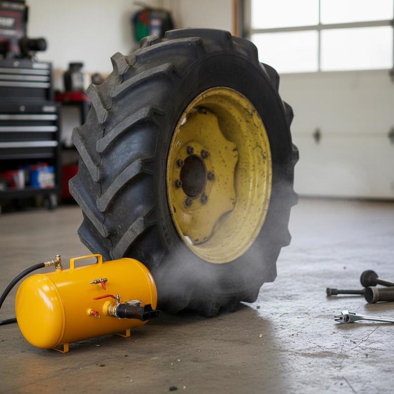 Heavy Equipment Yellow - Pneumatic Tire Seating Tool 10 Gallon
