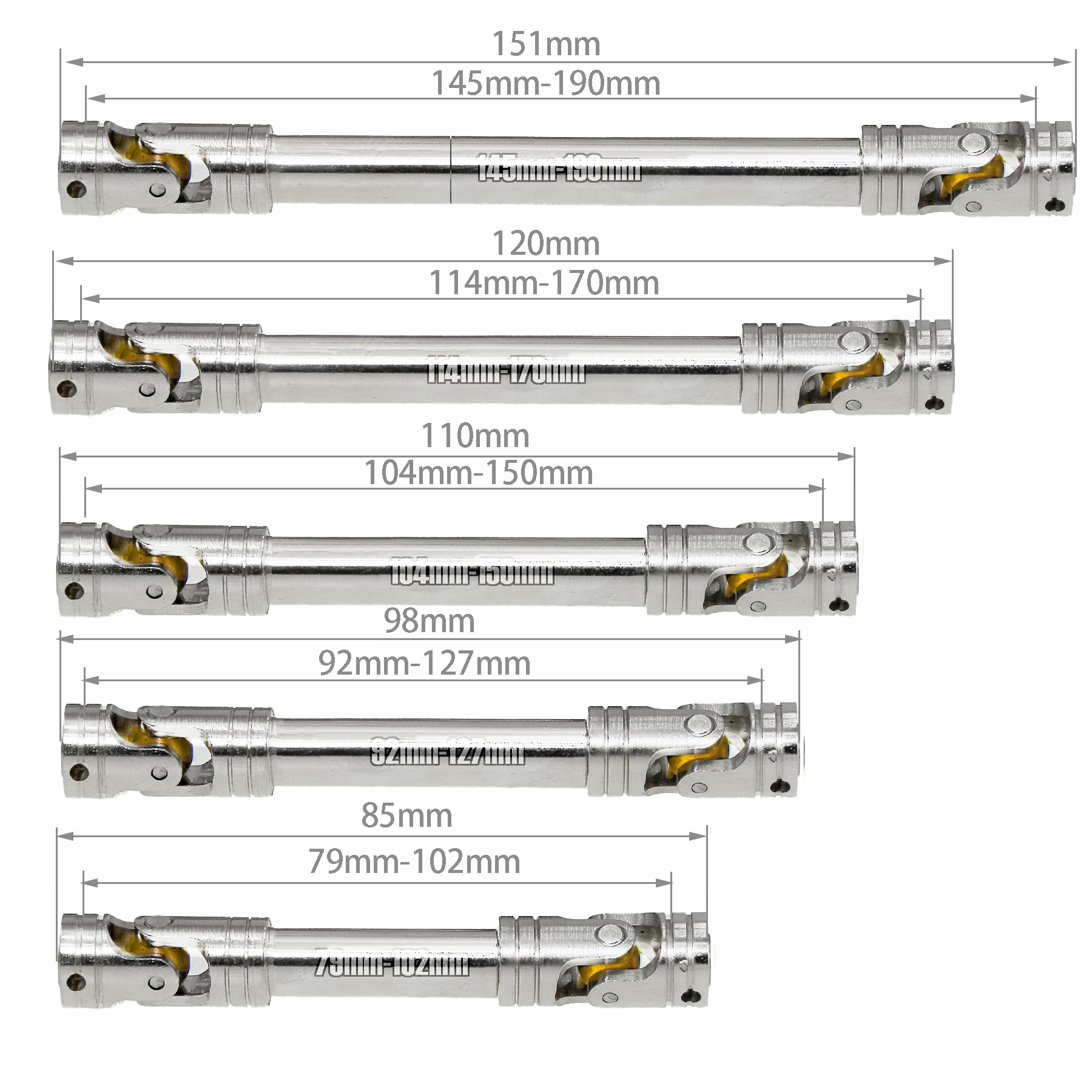 Heavy Equipment Vehicles - RS RC 45#Steel Heavy-Duty Drive Shaft
