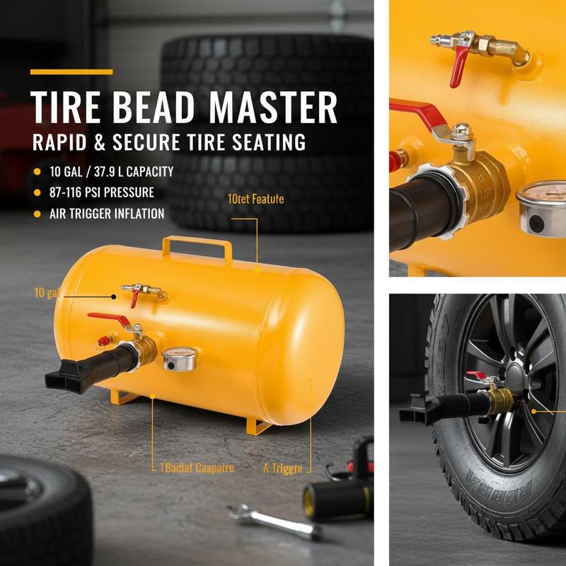 Pneumatic Tire Seating Tool 10 - Heavy Equipment Yellow ulasan dan harga
