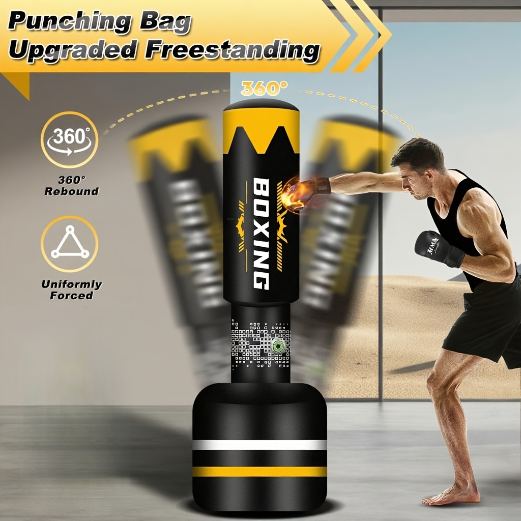 Upgraded Adult Standing Boxing - Heavy Equipment Yellow ulasan dan harga
