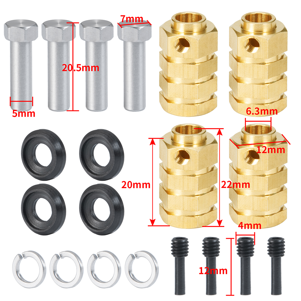 YEAHRUN 4pcs 15/20mm Heavy Dut - Heavy Equipment Vehicles ulasan dan harga