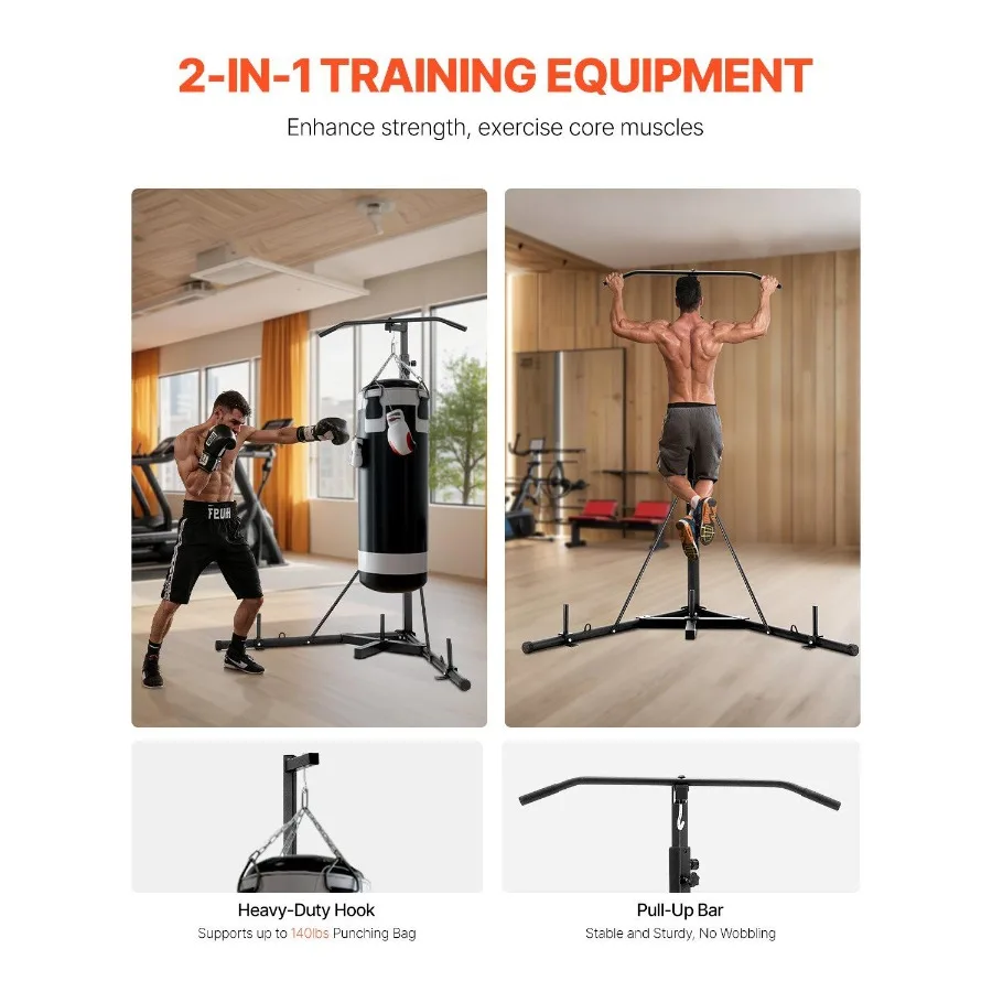 2 in 1 Punching Bag Stand Stee - Heavy Equipment Usa ulasan dan harga