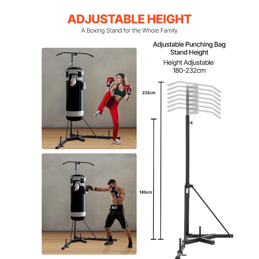 2 in 1 Punching Bag Stand Stee - Heavy Equipment Usa ulasan dan harga
