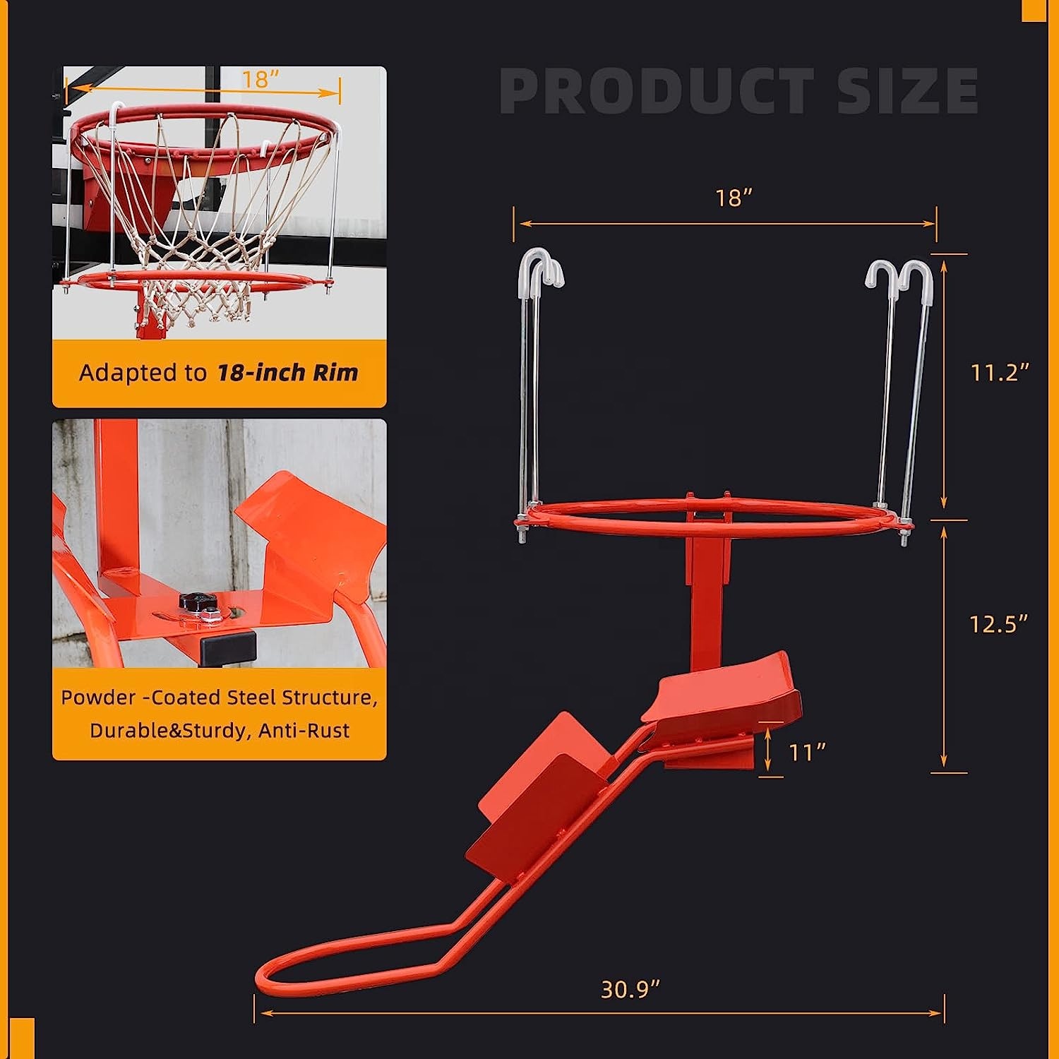 Heavy-Duty Steel Basketball Re - Heavy Equipment Usa ulasan dan harga