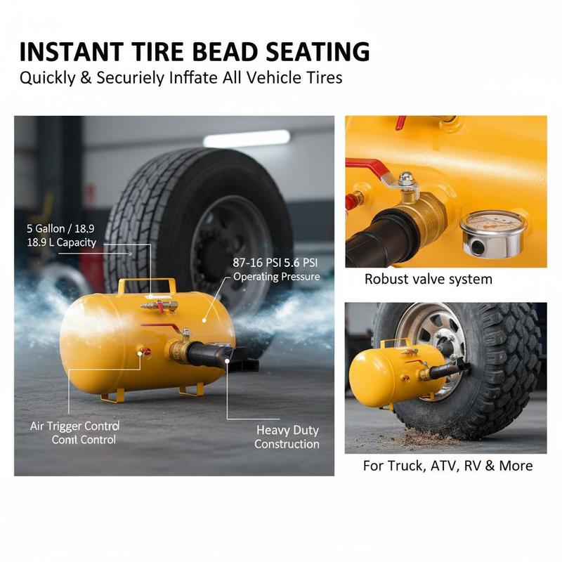 Pneumatic Tire Seater 5 Gallon - Heavy Equipment Yellow ulasan dan harga