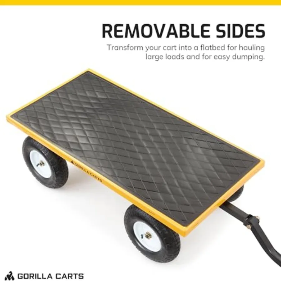 Heavy Duty Utility Cart All Te - Heavy Equipment Yellow ulasan dan harga