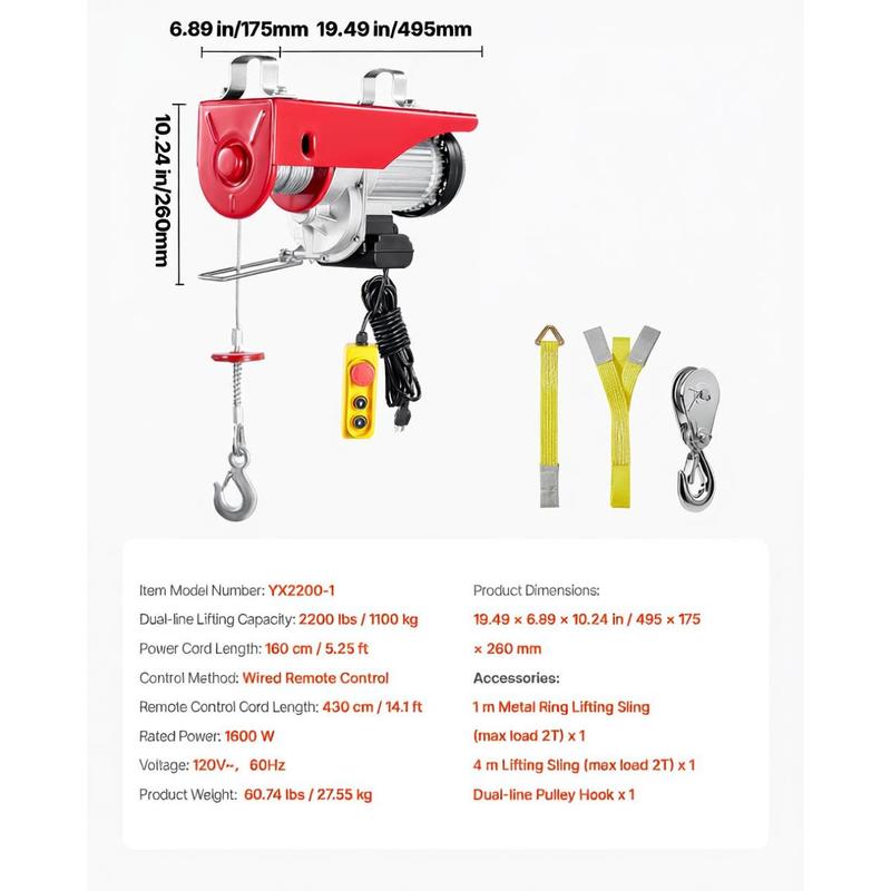 High Capacity Power Winch 2200 - Heavy Equipment Lifting ulasan dan harga