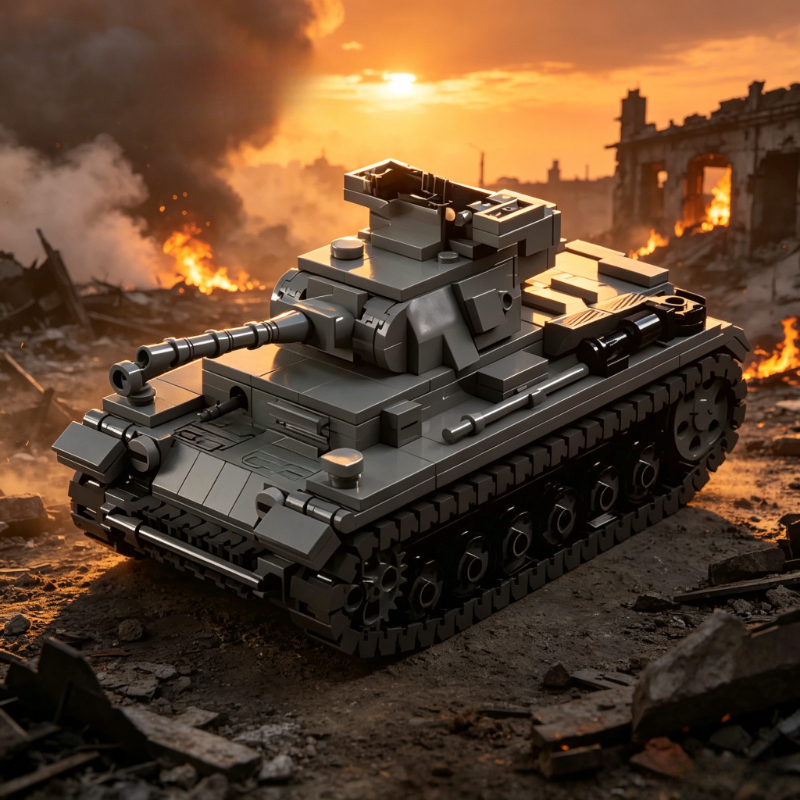 MOC WW2 F-type Heavy Tank War  - Heavy Equipment Certificate ulasan dan harga