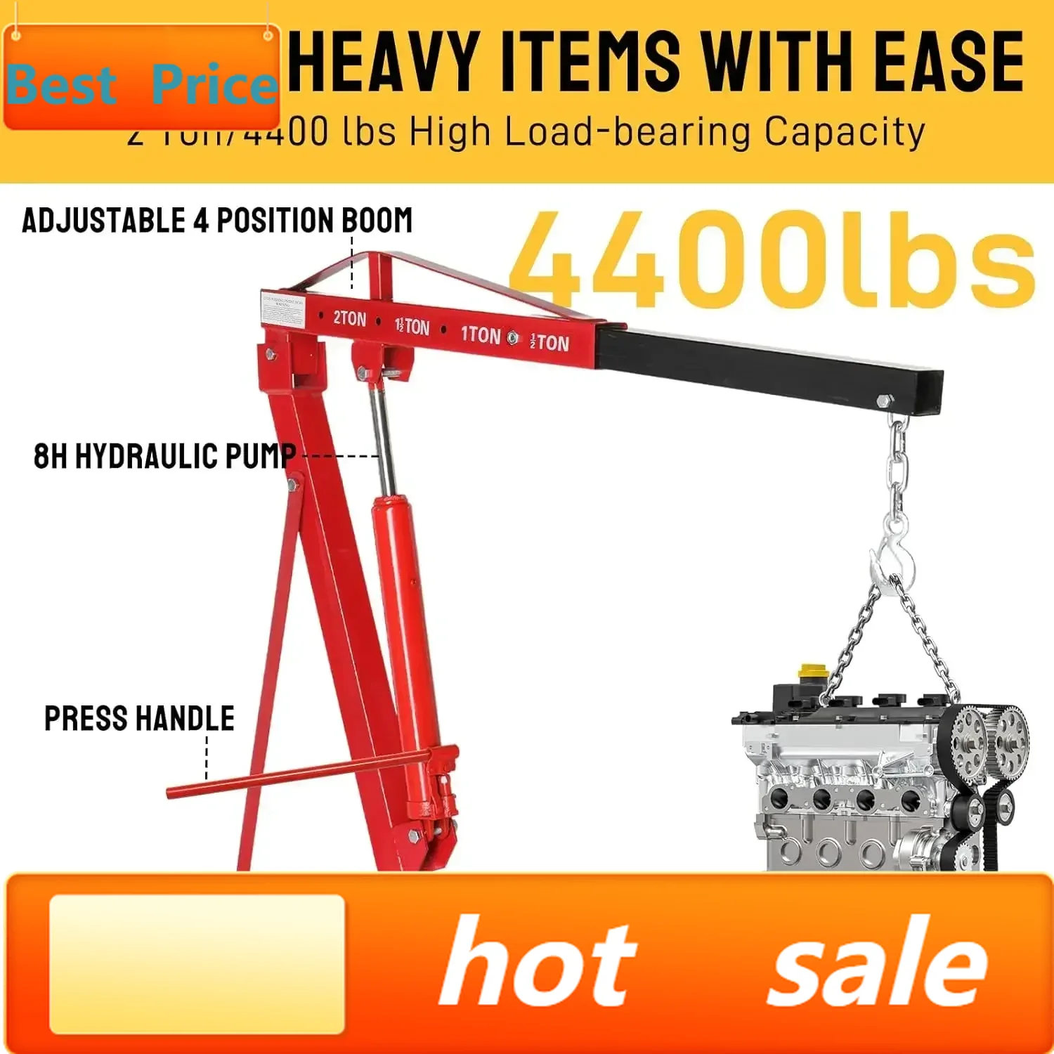 BestsellerEngine Hoist 2 TON F - Heavy Equipment Crane ulasan dan harga