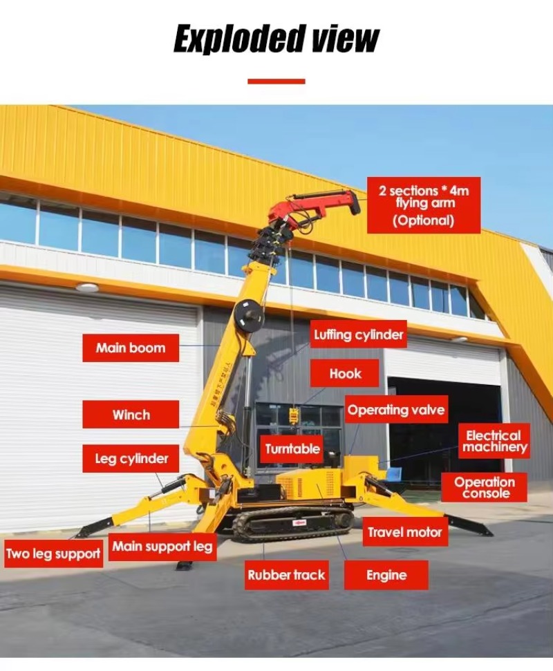 8T Hydraulic Spider Crane Heav - Heavy Equipment And Machinery ulasan dan harga