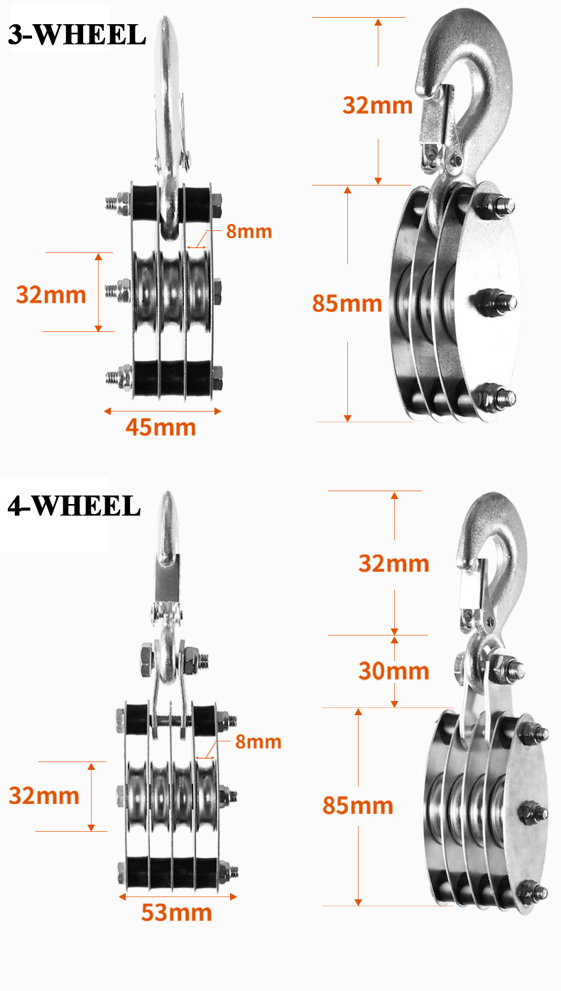 270° Rotatable Rope Pulley Blo - Heavy Equipment Crane ulasan dan harga