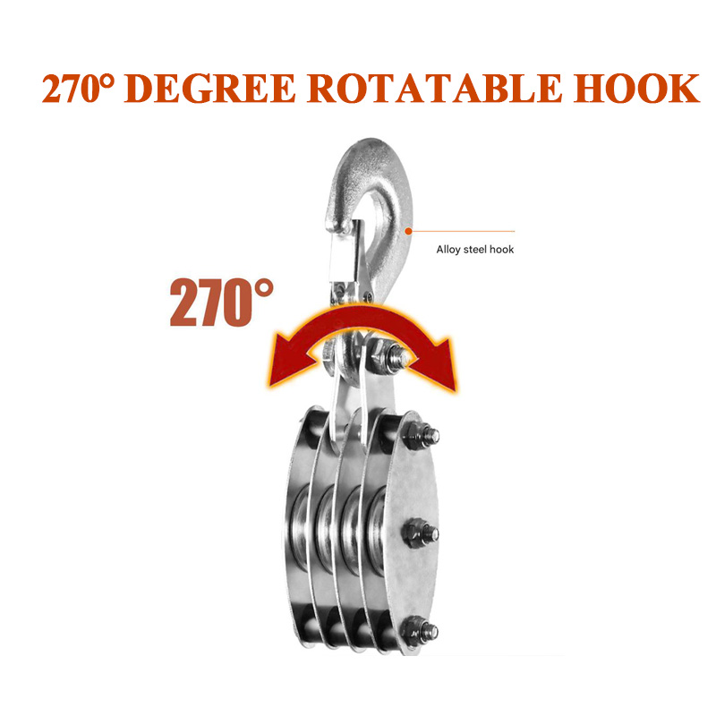 270° Rotatable Rope Pulley Blo - Heavy Equipment Crane ulasan dan harga